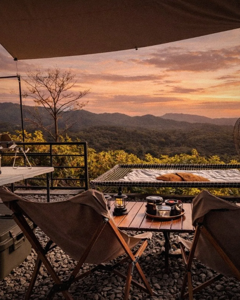 Outdoor dining setup